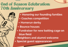 Arden Little League End of Season Celebration 70th Anniversary OG